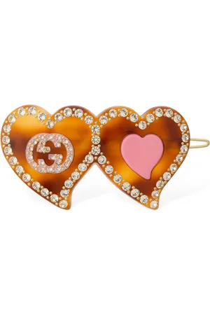 Gucci Gg & Hearts Resin Hair Clip