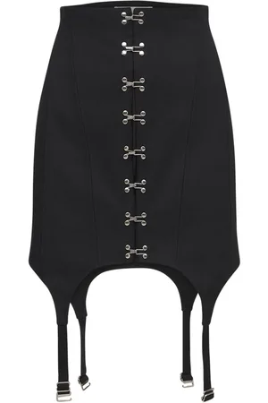 DION LEE Cotton Blend Corset Mini Skirt