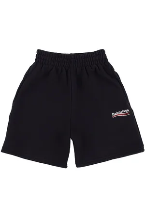 Balenciaga Political Embroidery Cotton Sweat Shorts
