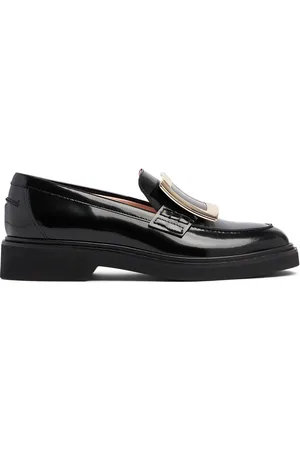 Roger Vivier 25mm Viv Rangers Leather Loafers