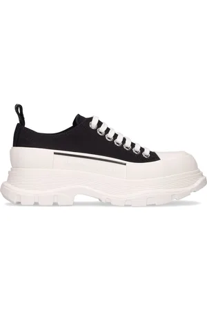 Alexander McQueen 45mm Cotton Lace-up Shoes