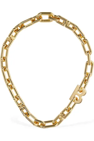 Balenciaga B Chain Thin Brass Necklace