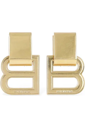 Balenciaga Hourglass Brass Earrings