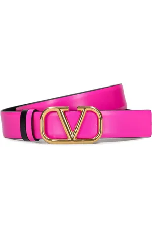 VALENTINO GARAVANI 3cm Reversible V Logo Leather Belt