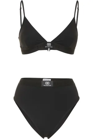 Balenciaga Logo Printed Stretch Tech Bikini
