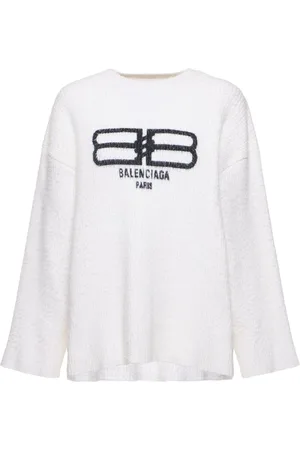 Balenciaga Logo Knitted Crewneck Top