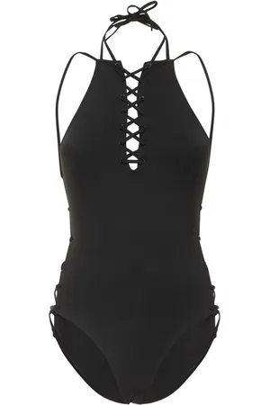 Balenciaga Logo Printed Lycra One Piece Swimsuit