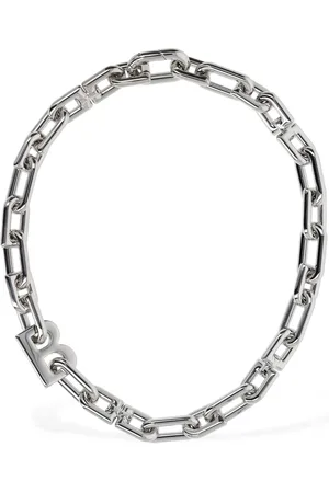 Balenciaga B Chain Thin Brass Necklace