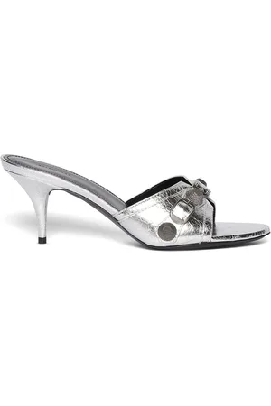Balenciaga 70mm Cagole Leather Mule Sandals