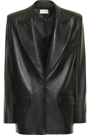 MAGDA BUTRYM Oversize Tailored Leather Blazer