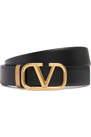 VALENTINO GARAVANI 3cm V Logo Reversible Leather Belt