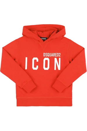 Dsquared2 Icon Print Cotton Hoodie Sweatshirt