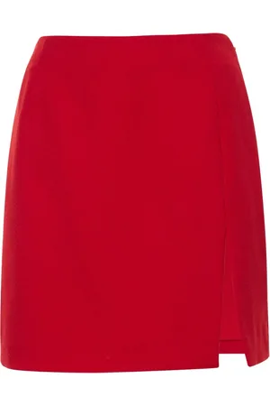 The Andamane Gioia Crepe Satin Mini Skirt W/ Slit