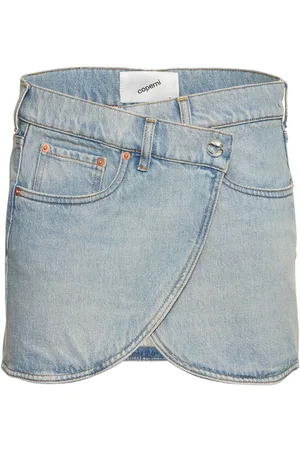 COPERNI Asymmetric Denim Mini Skirt
