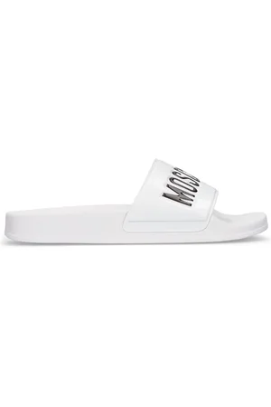 Moschino 25mm Logo Pvc Pool Slide Sandals