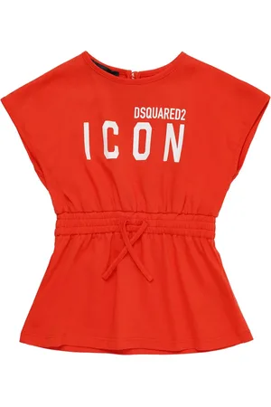 Dsquared2 Icon Logo Print Cotton Jersey Dress