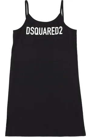Dsquared2 Logo Print Cotton Jersey Tank Dress