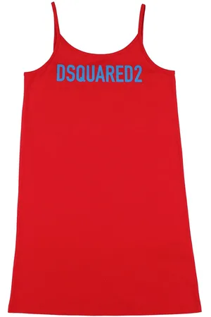 Dsquared2 Logo Print Cotton Jersey Tank Dress