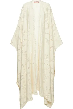 VALENTINO Cotton Guipure Lace Long Cape