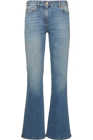 VALENTINO Chain Logo Flared Denim Jeans