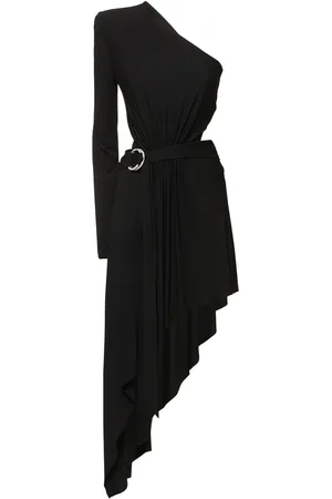 ALEXANDRE VAUTHIER Draped One Shoulder Midi Dress