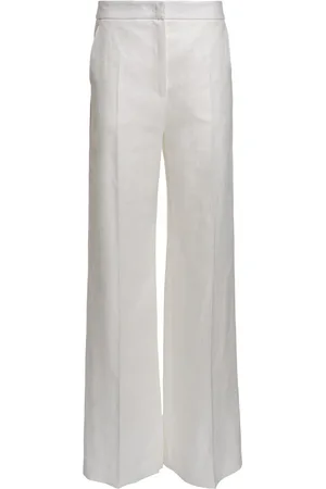 Max Mara Brusson Linen Canvas Flared Pants