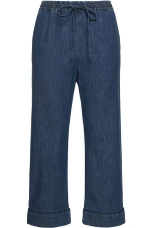 VALENTINO Denim Chambray Wide Leg Pants
