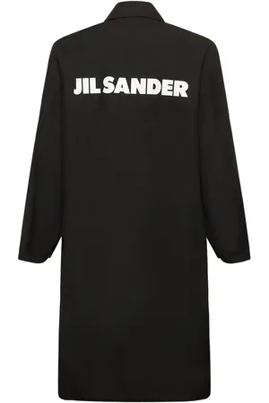 Jil Sander Printed Cotton Poplin Parka Coat