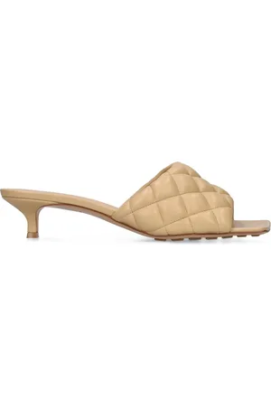 Bottega Veneta 45mm Padded Metallic Leather Sandals