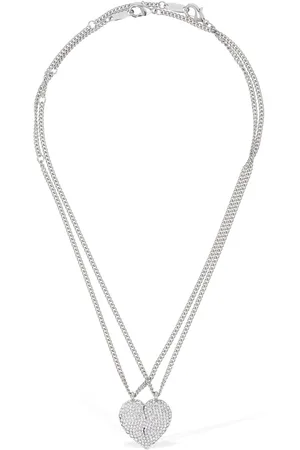 Balenciaga Lovelock Brass & Glass Necklace