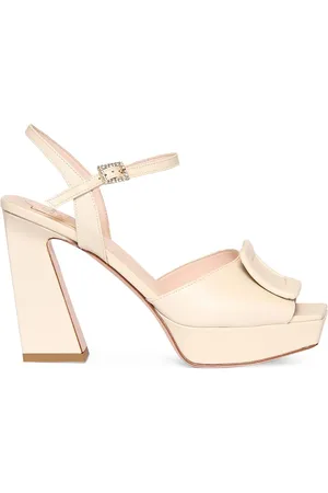 Roger Vivier 100mm Wedge Leather Sandals
