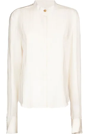 Balmain Crepe De Chine Plastron Shirt