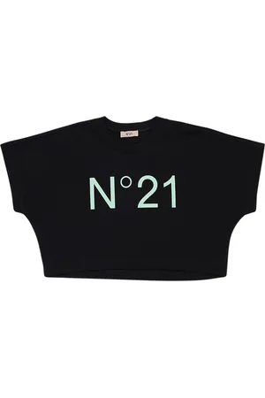 Nº21 Logo Print Jersey Cropped T-shirt