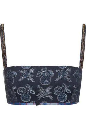 Etro Embroidered Denim Crop Top