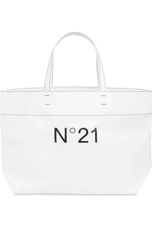 Nº21 Logo Print Nylon Top Handle Bag