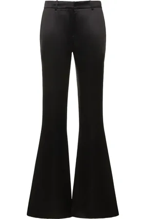 MAGDA BUTRYM Flared Wool & Silk Crepe Tuxedo Pants