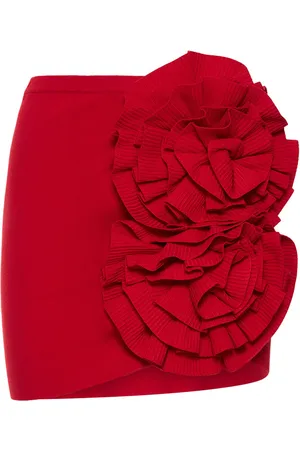 MAGDA BUTRYM Knit Mini Skirt 3d W/ Flowers
