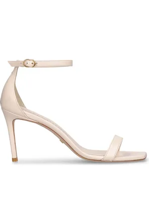 Stuart Weitzman 85mm Nunaked Curve Leather Sandals