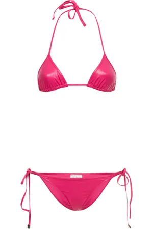 The Attico Wet Jersey Triangle Bikini