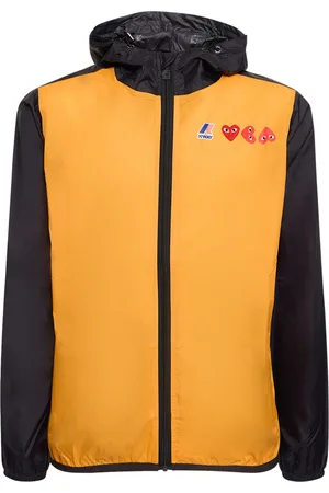 Comme des Garçons Logo Hooded Bicolor Full Zip Jacket