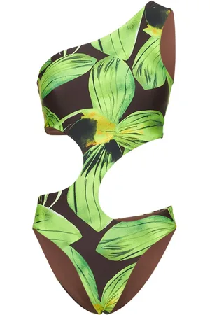 Louisa Ballou Carve Printed Stretch Onepiece Swimsuit