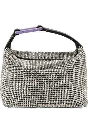 Eera Moon Leather & Crystal Top Handle Bag