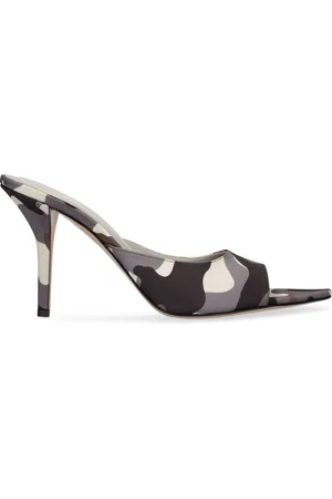 Gia Borghini 85mm Camouflage Leather Mules