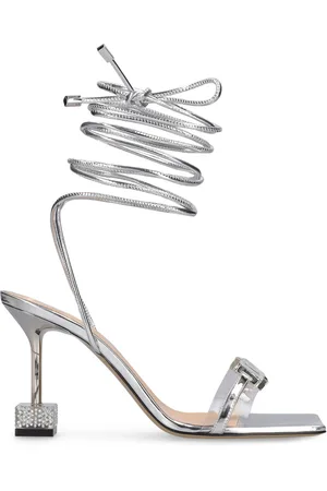 Mach & Mach 95mm Crystal Leather & Pvc Sandals