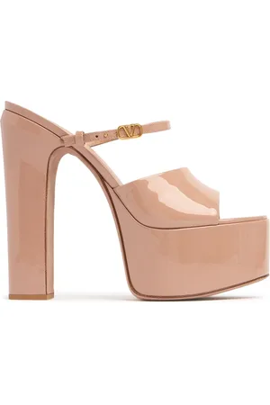 VALENTINO GARAVANI 155mm Tan-go Patent Leather Mules