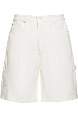 DUNST Curved Denim Cargo Shorts