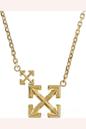 OFF-WHITE Double Arrow Charm Necklace