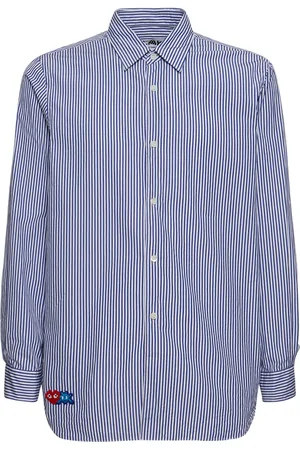 Comme des Garçons Striped Cotton Shirt W/ Logo