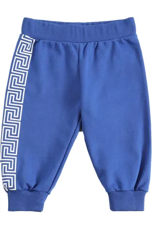 VERSACE Greca Print Cotton Sweatpants
