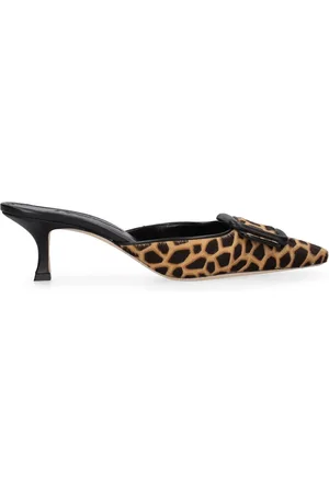 Manolo Blahnik 50mm Maysalebi Ponyhair Mules